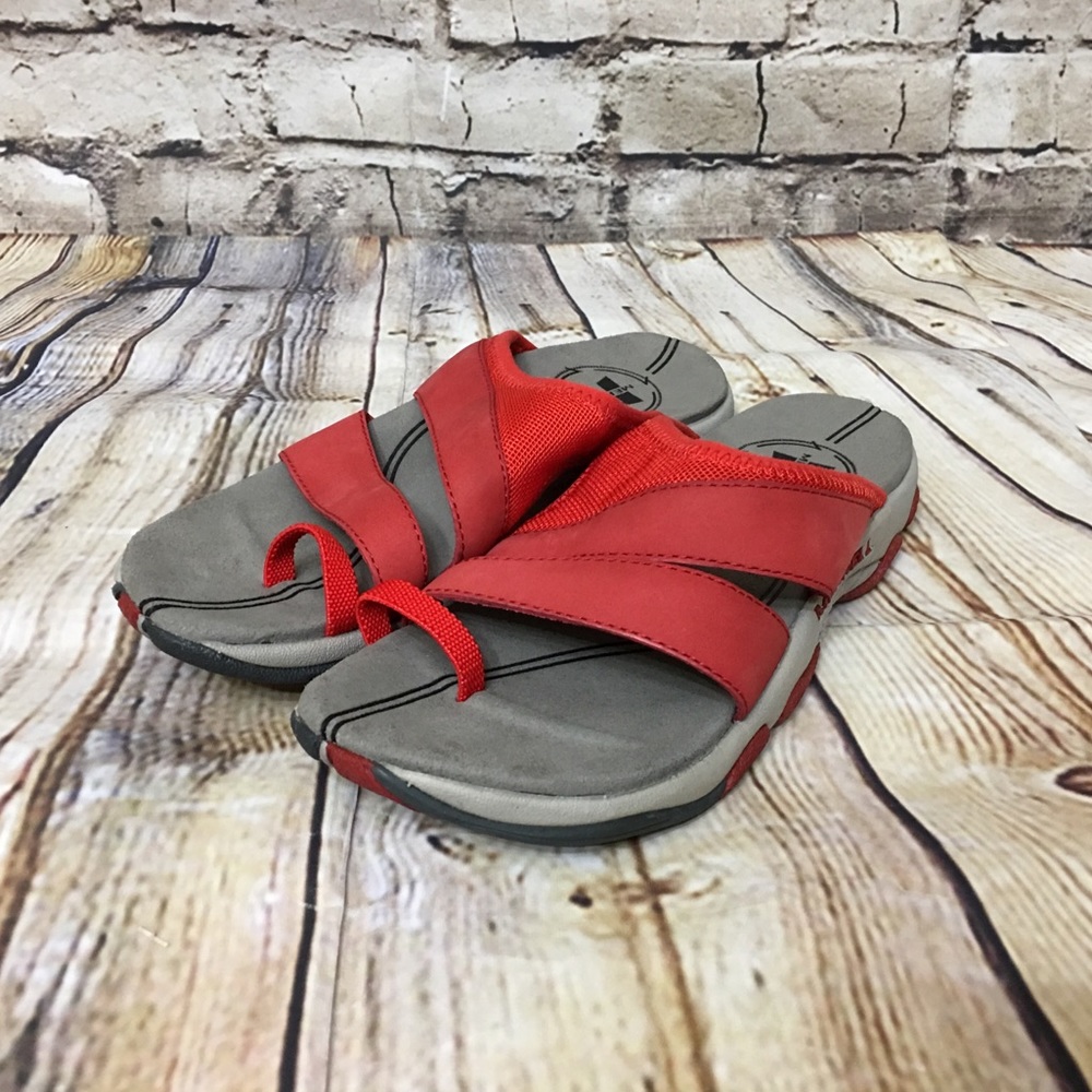 Merrell Red and Gray Sandals